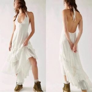 FREE PEOPLE Endless Summer Slice of Heaven Maxi Dress Ivory Size Large N…